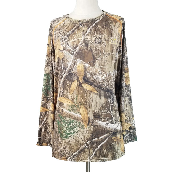 Realtree Other - Realtree Edge camo shirt men's 2XL XXL Brown long sleeve Dri-Fit stretch outdoor